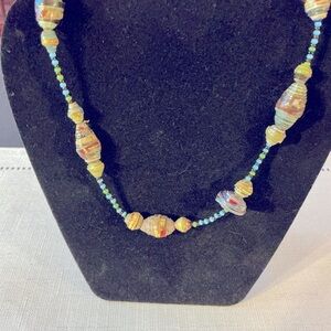 Multicolor Hand Crafted Beaded Necklace